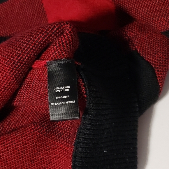 Torrid Buffalo Plaid Full Zip Cardigan Bomber Sweater Jacket Red Black Size 2 - Picture 5 of 6